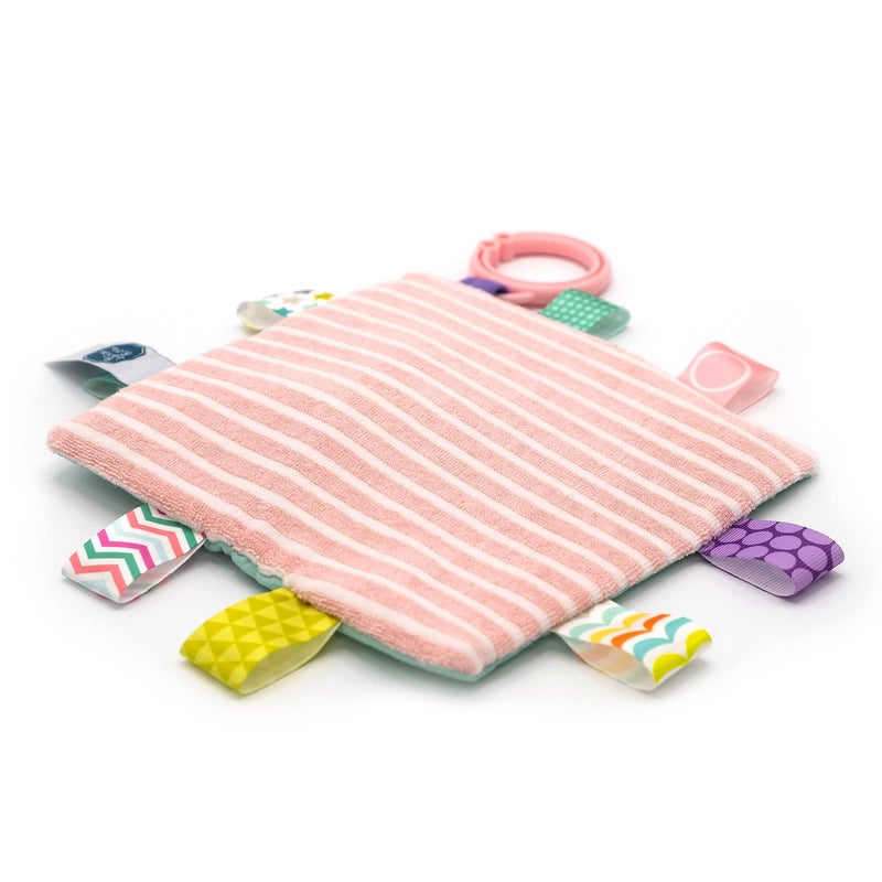 Taggies Soothing Sensory Crinkle Me Toy with Baby Paper and Squeaker  Flora Fawn  6.5 x 6.5-Inches - Image 4